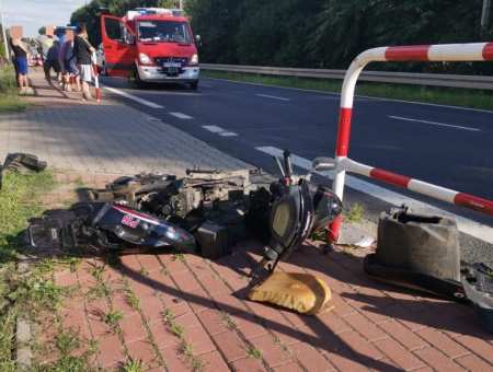 Motorowerzysta poszkodowany