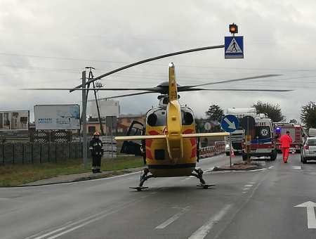 Potrącenie pieszej na pasach